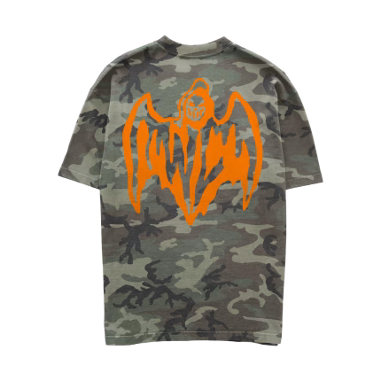 Bat Reaper T-Shirt - Faded Woodland Camo