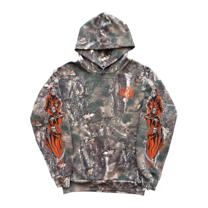 Three Reapers Fleece Hoodie - Faded Hunting Camo
