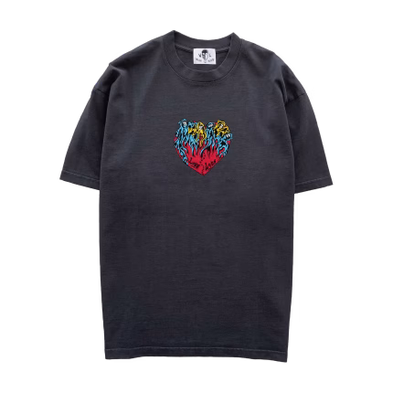 Love Loss Heart T-Shirt - Vintage Black