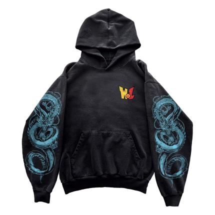 Super Dragon Man Hoodie- Black
